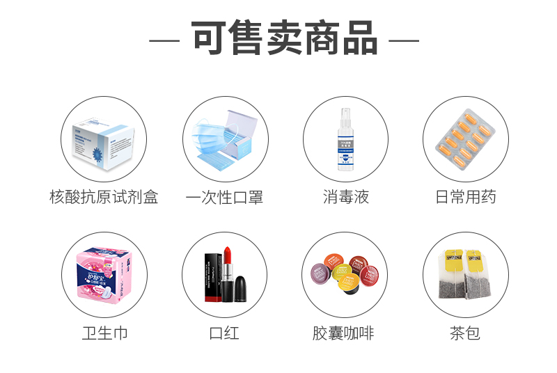 自动售货机可售卖商品
