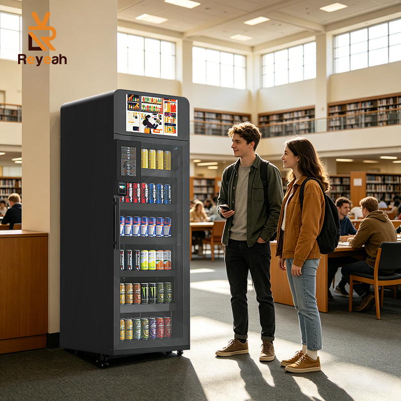 跨境商用AI自助刷卡开门售货柜（黑色）X-14